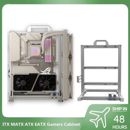 Open PC Case Frame Rack ITX MATX ATX EATX Gamers Cabinet DIY Water Cooler Desktop PC Creative Gabinete Gaming Chassis MOD.
