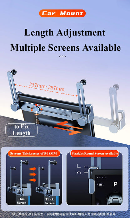 Oatsbasf Dual-position Car Screen Phone Holder Stand Metal Aluminum Adjustable for Tesla Model 3 Highland Y Car Accessories.