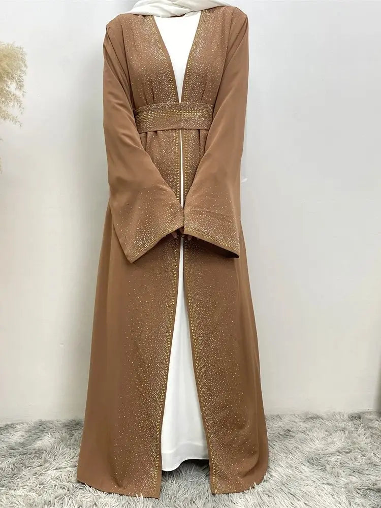 Ramadan Eid Dubai Open Black Muslim Kimono Abaya Damen Turkey Islam Abayas For Women Dress Kebaya Robe Femme Musulmane Kaftan.