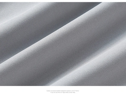 Summer ice silk thin section pants men's Hong Kong style loose splicing casual sports wide-legged pants elastic speed pants