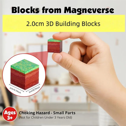 3D Kids Magnetic Blocks Sensory Construction Building Toy Santa Claus Magnet Cubes Stacking Toys Boys Girls Puzzle Gift.