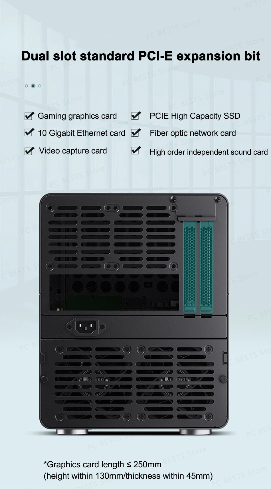 Jonsbo N3 NAS ITX Mini Case All-In-One Aluminum Office Desktop Chassis 8 Hard Disk Location Support 250mm Graphics Card PC Case.