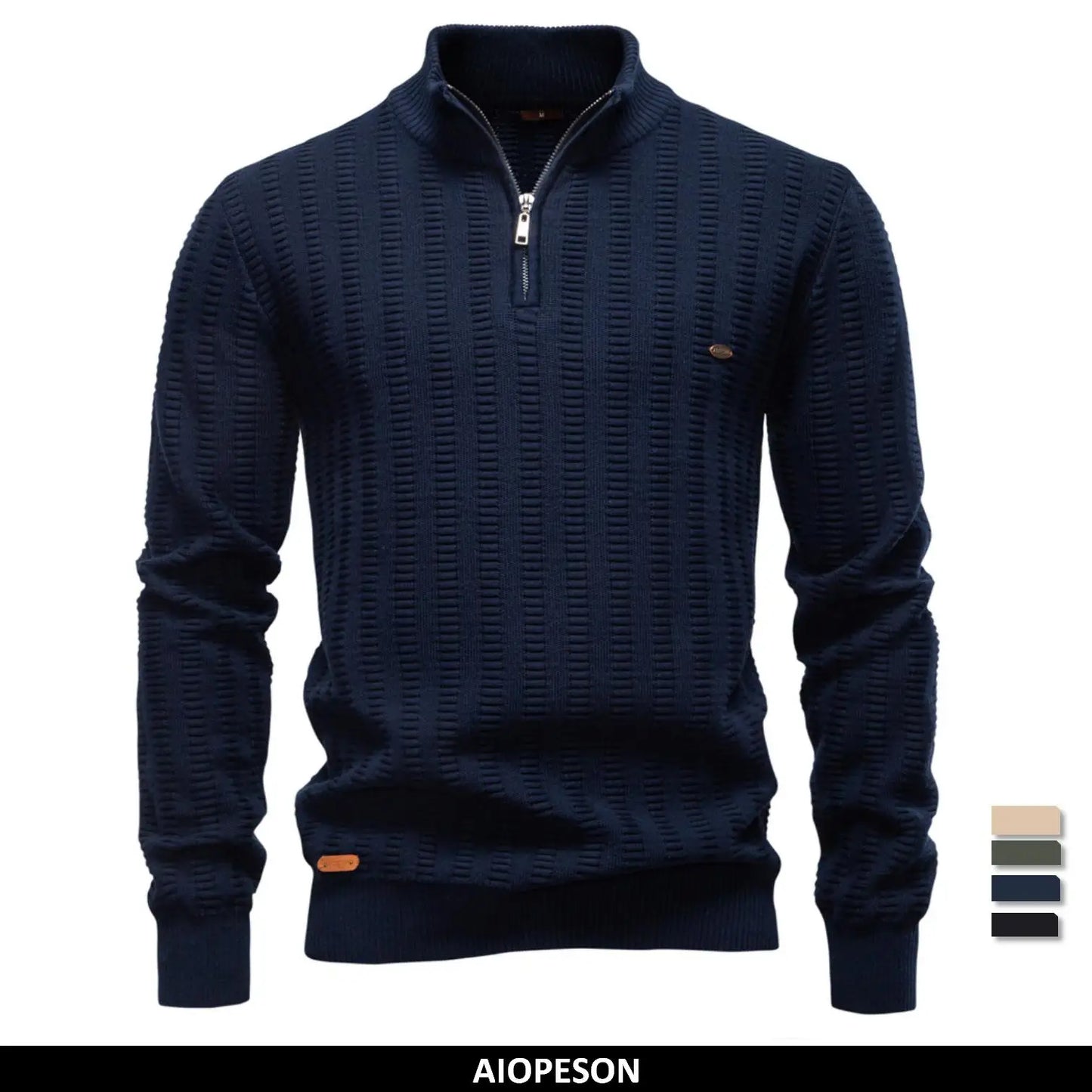 AIOPESON Luxury Striped Pullover Men Old Money Style Cotton Knitwear Thick Warm Crew Neck Winter Social Sweater Male.