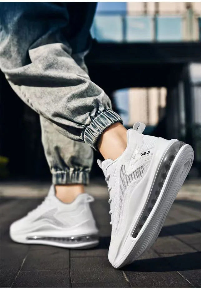 кроссовки мужские 2023 Men Air Cushion Casual Sneaker Mesh Breathable Running Shoes Men Outdoor Thick Sports Walking Sneakers.