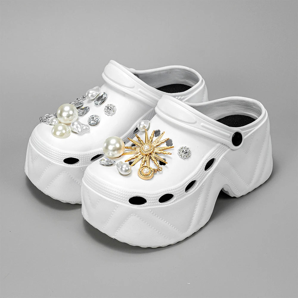 Women's Slippers 9CM High Platform Garden Fashion Clogs Shoes Women's Slippers Thick Bottom EVA Sandals Summer Girls Slippers