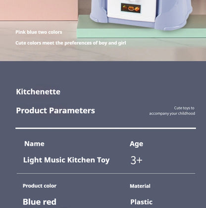 Simulated Kitchen Toys Kitchenware Lighting and Sounds Cooking Game Set Children Fun Educational Toy Educational Toys Boys Girls.