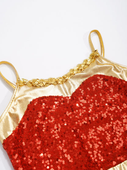 Kinder Mädchen Latin Tanz Kostüm Jazz Samba Cha-Cha Eiskunstlauf Trikot Kleid glänzende Pailletten Quaste Bodysuit für Bühnen performance