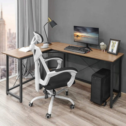 Homfa 66.5 cm (170 ") L Form Schreibtisch Computer Gaming Laptop Schreibtisch Home Office Ecke Workstation Tisch Arbeits zimmer 170x120x75cm