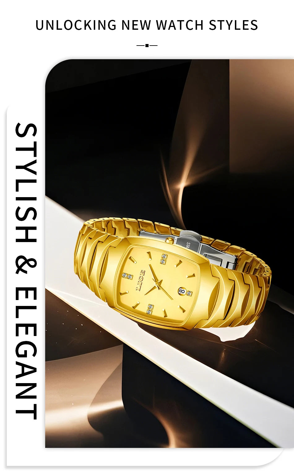 LIGE Fashion Luxury Woman Watch Simple Elegant Stainless Steel Casual Quartz Watches for Women Calendar Ladies Romantic Gift New.