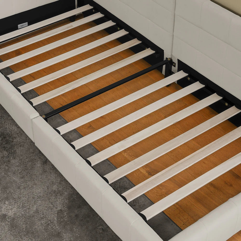 Modernes Einzelbett 90*200 cm, hautfreundliches Samtdesign, Babybett mit hoher Rückenlehne, Beige und Dunkelgrau (ohne Matratze)