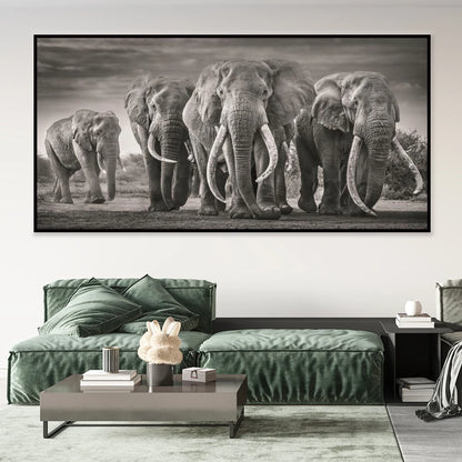 Walking Elephant Home Decoration Canvas Painting Modern Light Luxury Living Room Wall Art Posters High End Picture Print Artwork.