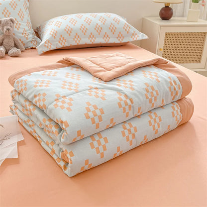 Printed Thin Duvet Skin-friendly Comforter 100x150cm for Kids Quilt Soft Bedspread Summer Blanket edredones (No Pillowcase)