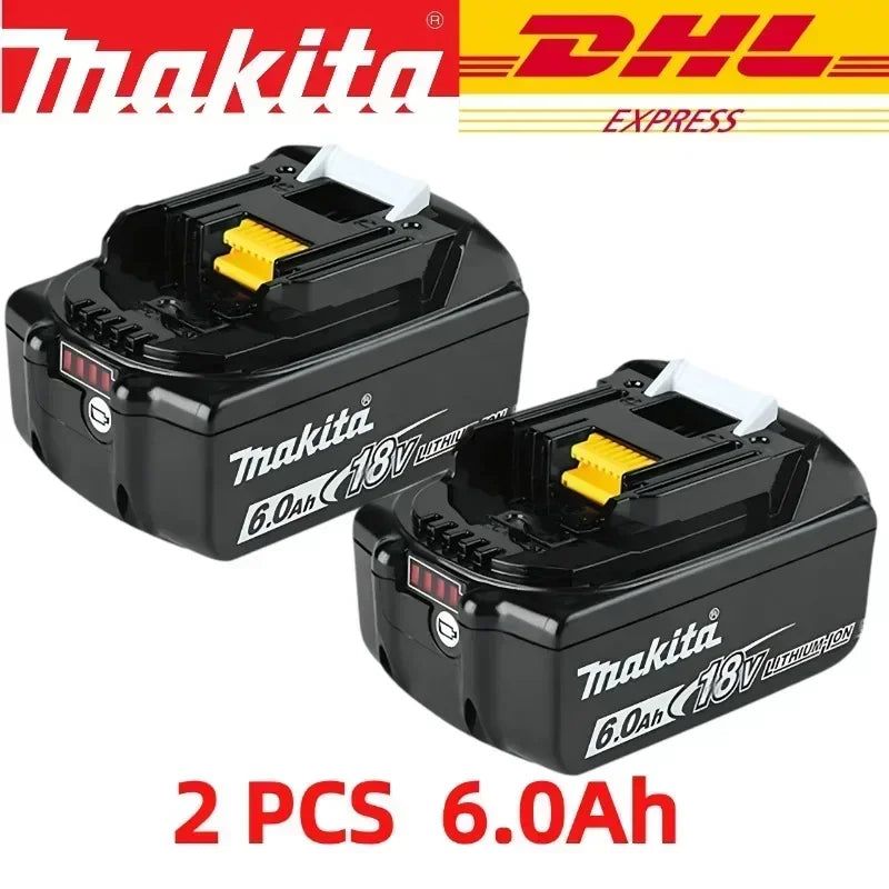 100% original Makita battery, 18V 6.0Ah rechargeable battery, replacing Makita BL1830BL1840BL1850BL1860B, power tool battery.