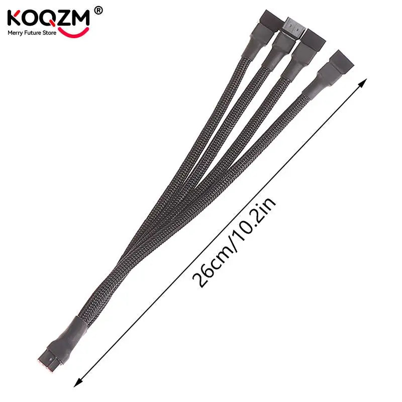 PWM Fan Splitter 4pin Adapter Cable 1 To 1 2 3 4 Computer CPU Fan Splitter PC Fan Extension Power Cable Fan Cooling Y Splitter.