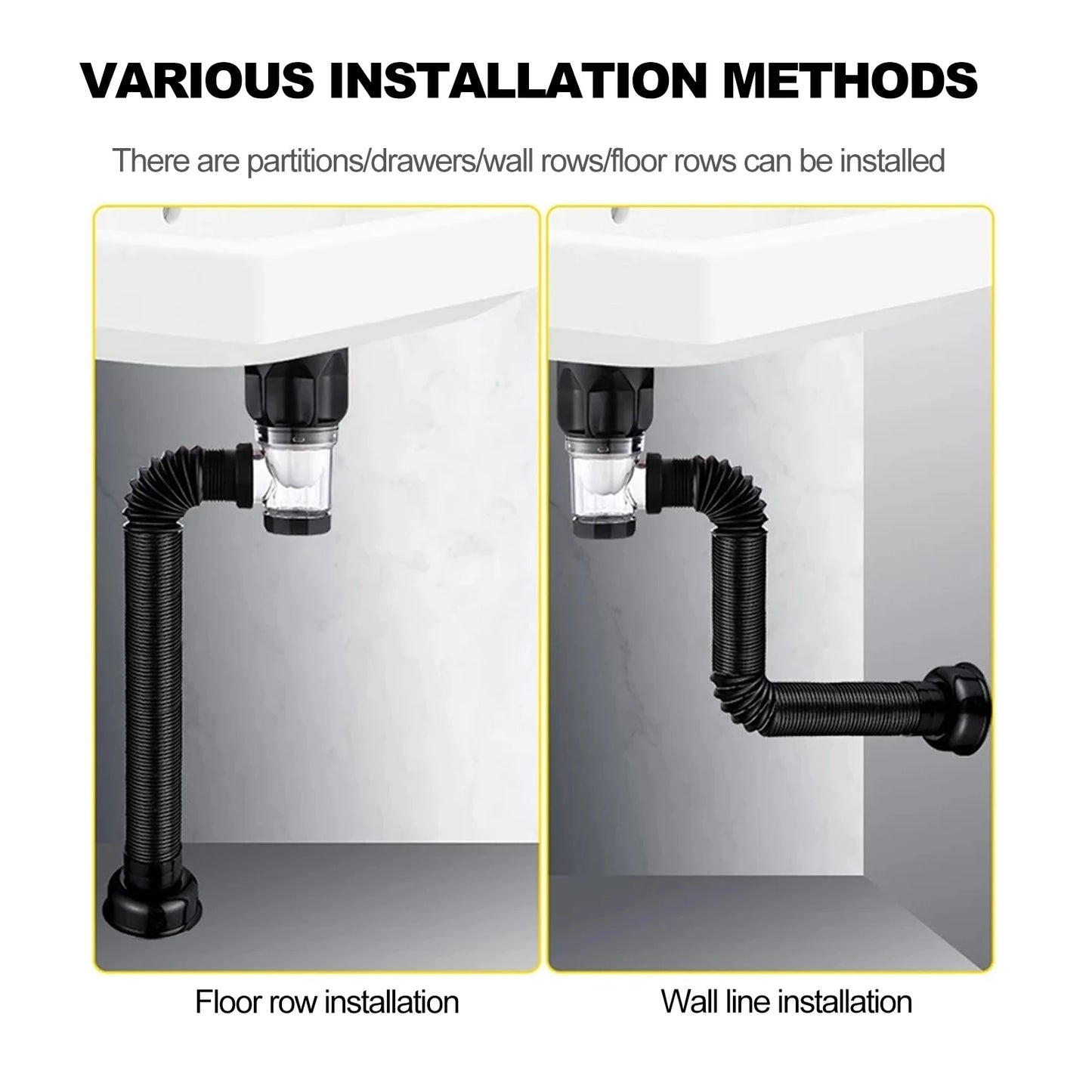 1Pc Küche Waschbecken Abflussrohr Flexible Dehnbare Deodorant Sieb Pipeline Badezimmer Waschbecken Anti Verstopfung Zubehör