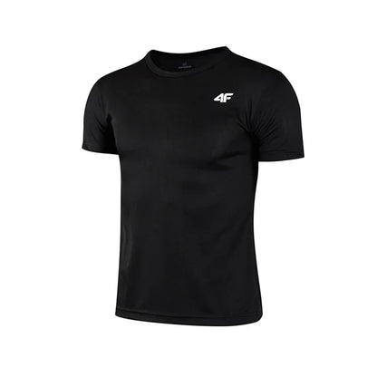 Men's Summer Exercise Trainning T-shirt High Quality Breathable Quick Dry Short Sleeved Top Marathon Gym Fitness Basketball Tees.