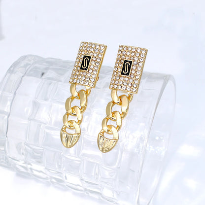 GZJPEI Monaco Chain 18K Gold Plated Cuban Chain Jewelry Set High Quality Necklace Bracelet 2025 New For Bridal Wedding Gift.