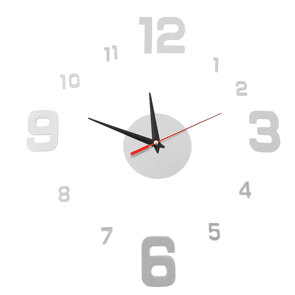 3D Große Wanduhr DIY Spiegel Wand Aufkleber Für Home Wohnzimmer Dekor Rahmenlose Quarzuhren Selbstklebende Hängende Uhren