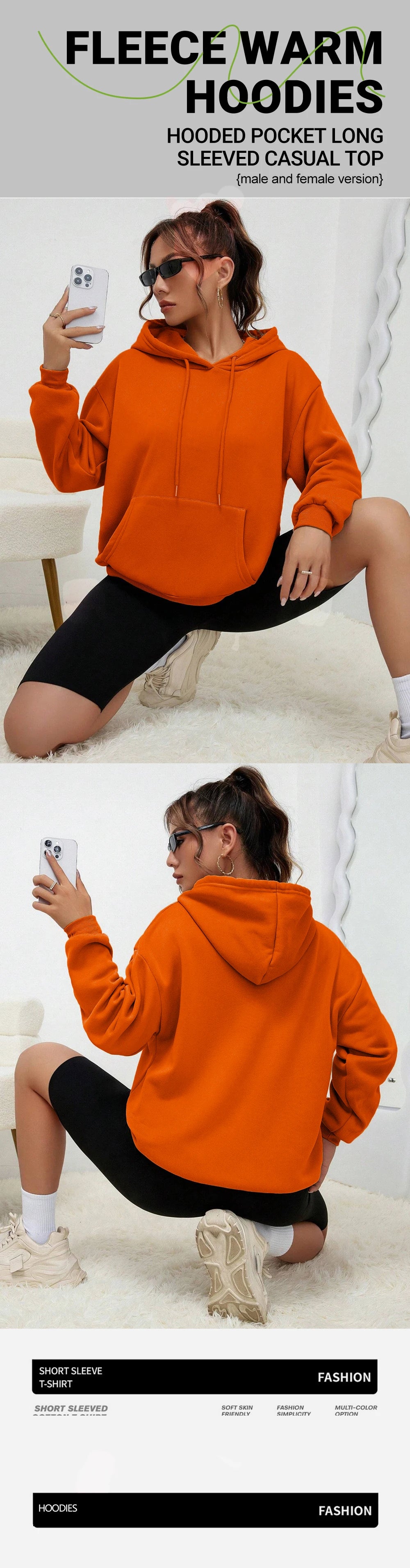 Custom University Printed Hoodies Women Basics Pocket Sweatshirts Autumn Fleece Warm Pullovers Comfortable Casual Womans Clothes.