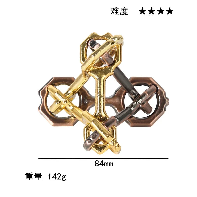 Alloy Metal Unlocking Toys Brain Teaser Metal Puzzle Toys Children Adult Funny Gift IQ Challenge Game