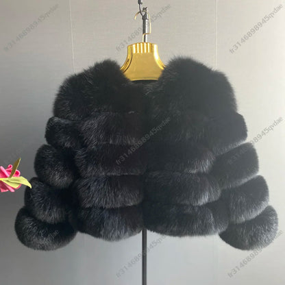 Damen Pelzmantel Damen Fuchspelzmantel Natürlicher Fuchsmantel Damen Werbeartikel Original echte europäische und amerikanische Modelle