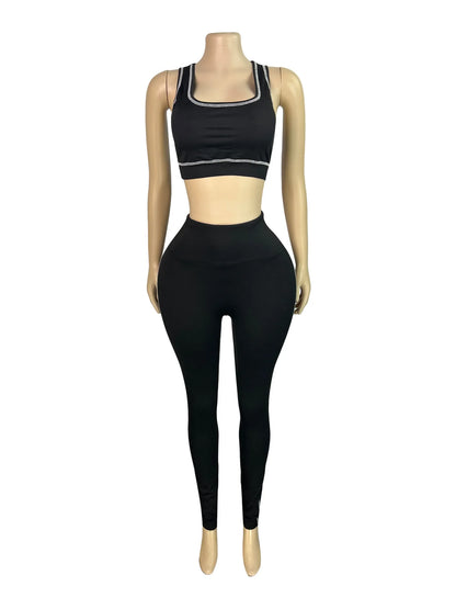 Weird Puss Casual 3 Piece Set Women Tracksuit Elastic Vest+Zip Jacket+Leggings Matching Street Sporty Fitness Street Shapewear.