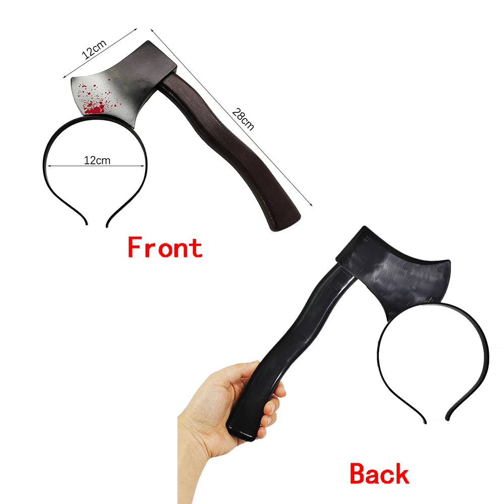 Halloween Haar Reifen Horror Blut gefälschte Axt Sägen Messer Gothic Stirnband Halloween Party Maskerade Cosplay Prop Dekor Zubehör.