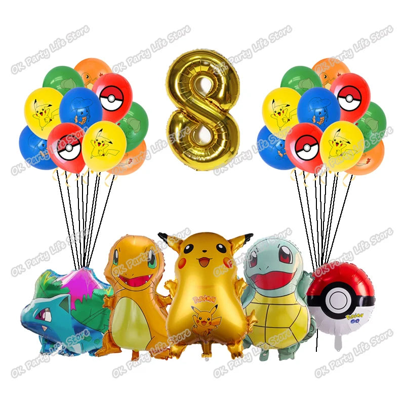 Pokemon Geburtstag Party Dekoration Pikachu Blitz Neue Ballon Set Kid Event Liefert Einweg Geschirr Banner Maske Hintergrund