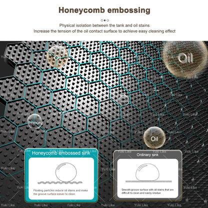 Stainless Steel Waterfall Kitchen Sink Extra Large Single Slot Oversized Sinks Digital Display  Dishwashing Basin