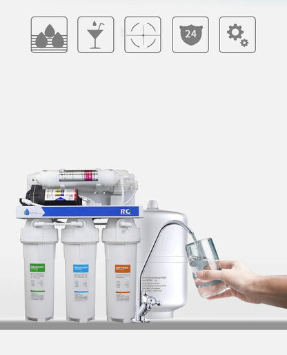 Water Purifier Reverse Osmosis Pure Machine 90G Large Flow Automatic Flush Under The Household Kitchen Direct Drink Filtration.