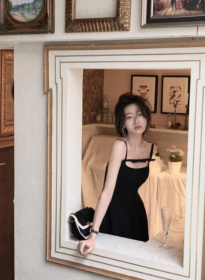 Sommer y2k Spaghetti träger Abend party Kleider solide elegante ärmellose sexy A-Linie kurzes Kleid ein Stück Vestido Mujer