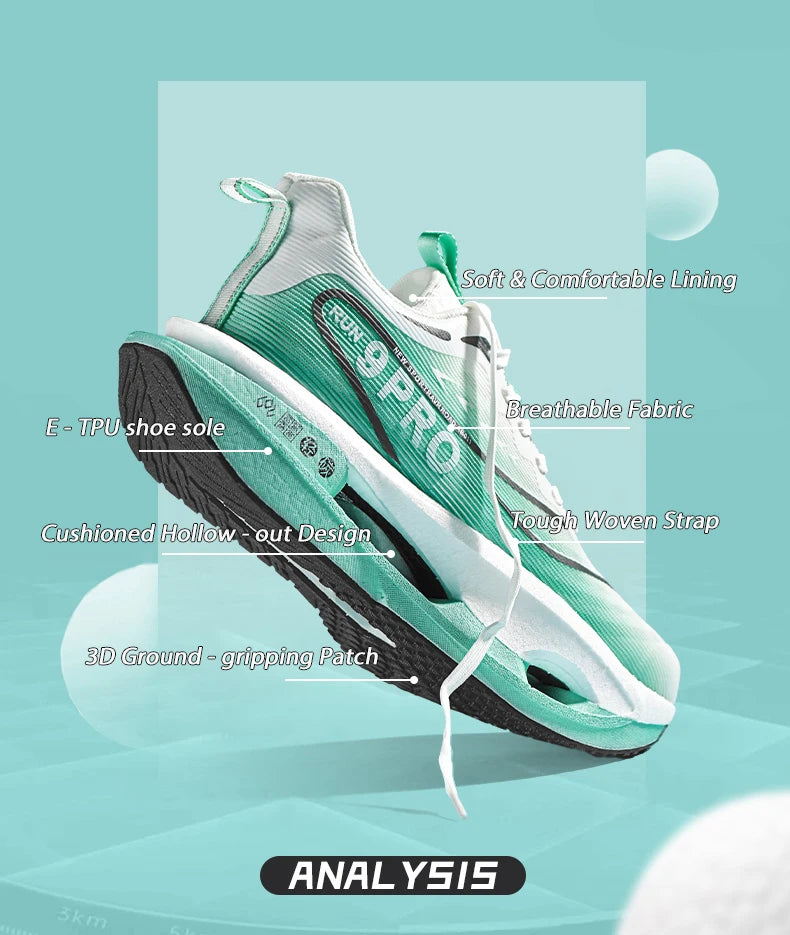 Cushioning Running Shoes 9PRO for Men Carbon Board Sneakers Outdoor Training Sports Lightweight Breathable Shoes Women's 2025.