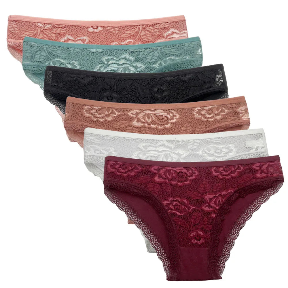 Cotton Briefs Lady 5 PCS/SET Lace Panty Underpants Seamless Panties For Women Lingerie