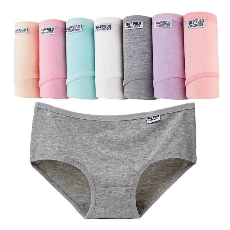 7Pcs/Lot Women's Panties Plus Size Underwear Cotton Briefs Girls Soft Pantys Female Intimates Underpant for Women Sexy Lingeries.