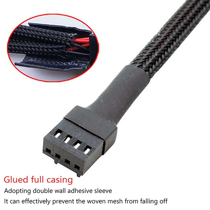 PWM Fan Splitter 4pin Adapter Cable 1 To 1 2 3 4 Computer CPU Fan Splitter PC Fan Extension Power Cable Fan Cooling Y Splitter.