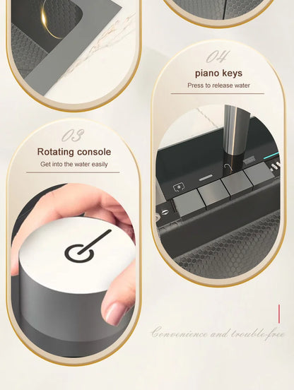 Wasserfall-Küchenspüle aus Edelstahl, multifunktional, groß, Einzelschlitz, Geschirrspülbecken, Küchenrenovierung