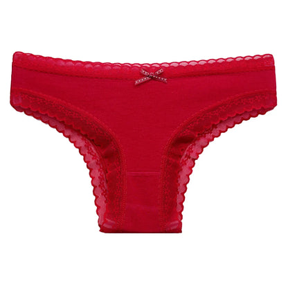 5 Pcs/Set Women Cotton Panties Sexy Lace Lingerie Low Waist Underwear Girls Briefs M-XL Underpant.