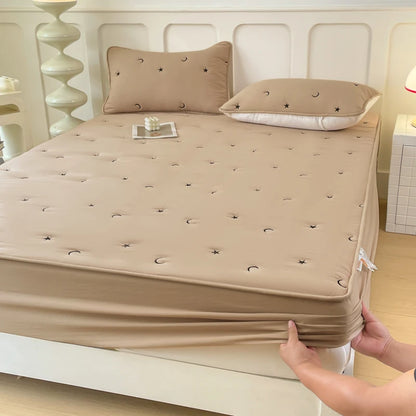 Thicken Bedspread Elastic Bed Cover Simple Style Bed Linen Queen/King Size Mattress Covers 매트리스 커버	 (No Pillowcase).
