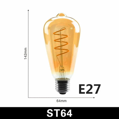 E14 E27 Spirale Licht G80 G95 G125 LED Glühlampe 220V 4W 2200K Retro Vintage Lampen dekorative Beleuchtung dimmbare Edison Lampe.