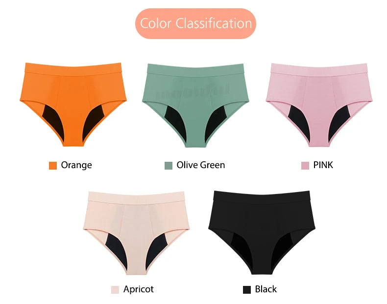 3PCS/Lot Menstrual Panties Woman Very Abundant Flow Menstruation Underwear High Waist Leak Proof Period Panties for Girls Set.