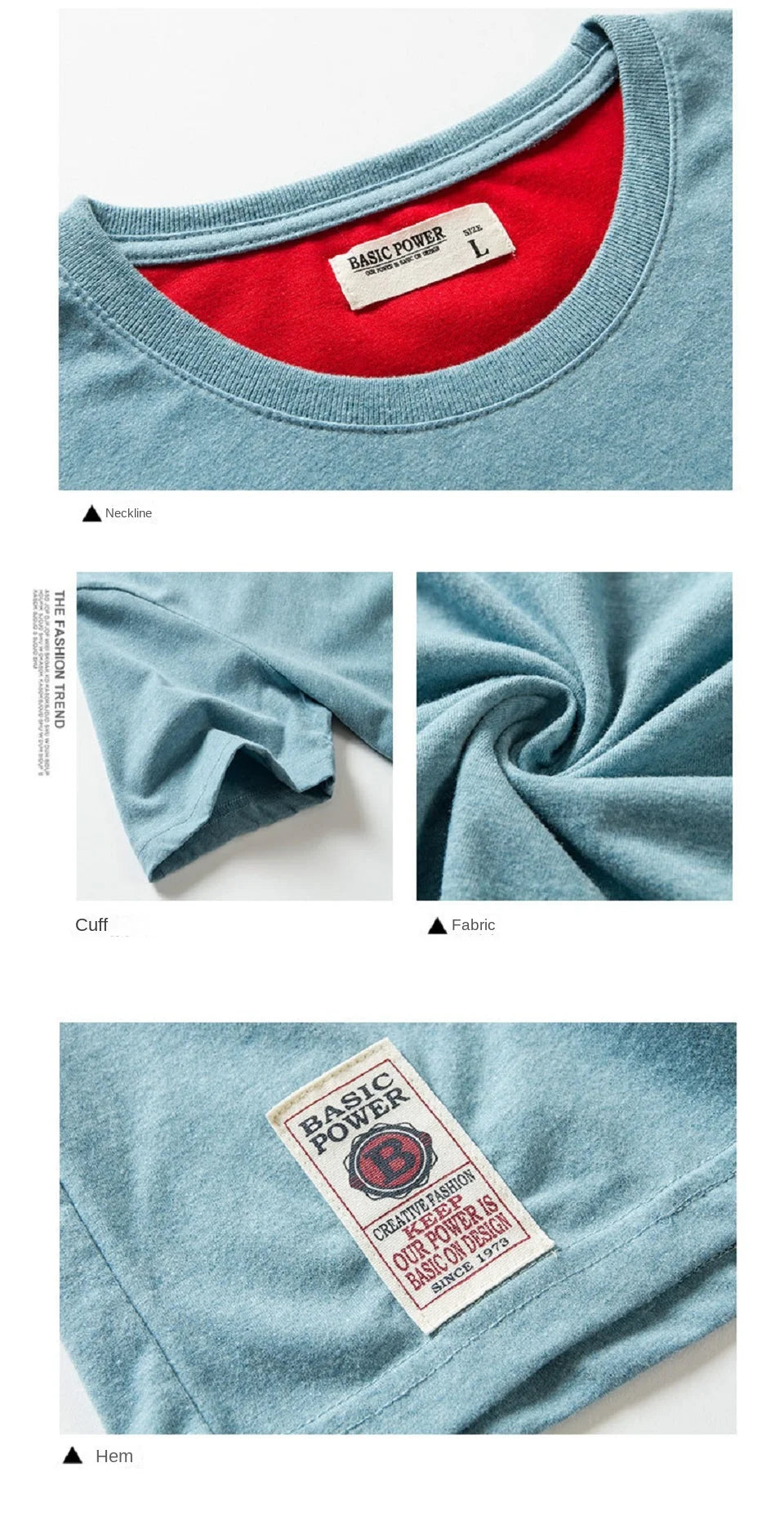 Men's T-shirt Cotton White Blue T Shirt Men Autumn Summer Causal O-neck Basic Tshirt Male High Quality Classical Tops Designer.