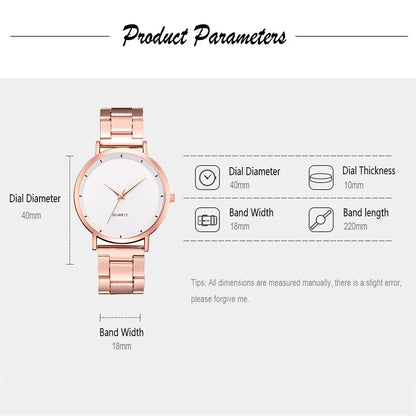 Rose Gold Women's Watches Luxury Lady Watches Business Quartz Wristwatches Gift Reloj Para Mujer Watch for Women Reloj Часы
