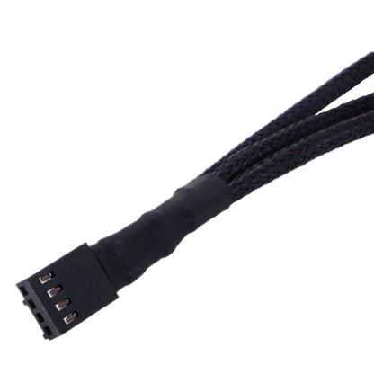 New 4 Pin Pwm Fan Cable 1 To 4/3/2/1 Ways Splitter Black Sleeved 27cm Extension Cable Connector Pwm Extension Cables.