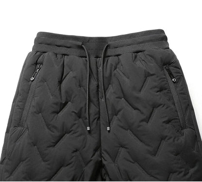 Men's down trousers autumn and winter new padded and thickened outdoor -20 degrees snow warm bottoms men's windproof Harem Pants.