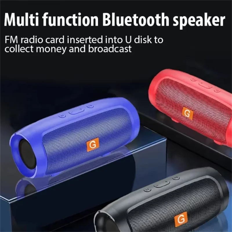 Portable Subwoofer Bluetooth Speakers Outdoor Stereo Surround Waterproof Loudspeaker Wireless Sound Box Support FM Radio TF Card.