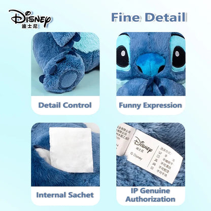 Genuine Disney Kawaii Stitch Stuffed Toys Cartoon&Cute Lilo&Stitch Plush Dolls Throw Pillow BirthdayGift For Kids Boy Girlfriend.