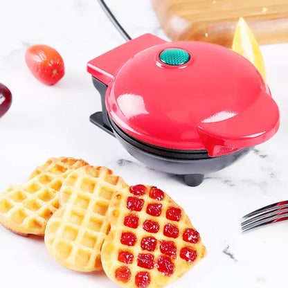 Electric Waffle Machine Portable Home Breakfast Machine Waffle Maker Breakfast Love Heart Shaped Waffle Maker Cooking Appliance.