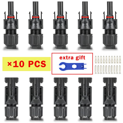 400/200/100/40/20/10 Pcs Photovoltaic Solar Connector 1000V30A Wholesale Panel Connectors Kit for PV/MC Cable 2.5/4/6mm²