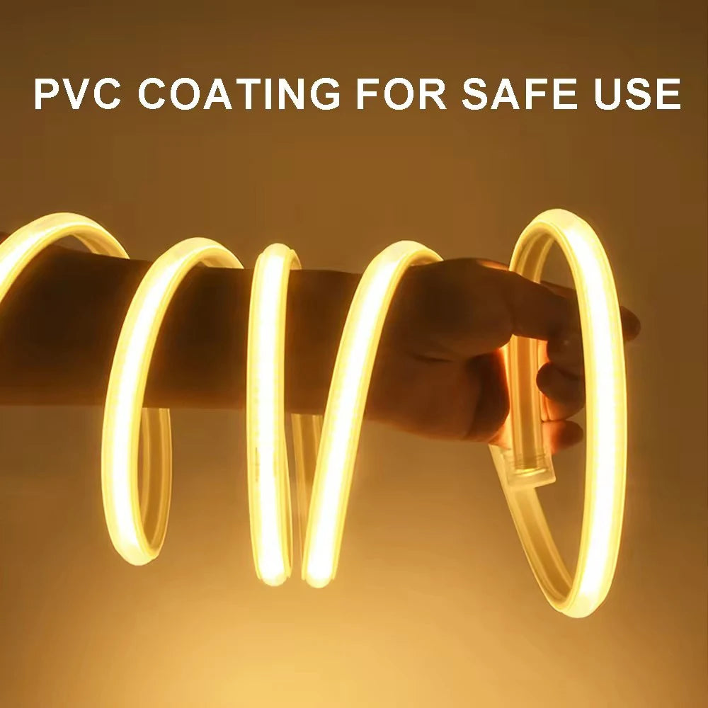 5V COB Strip USB LED Neon Light Dimmable Silicone Tube Neon Tape Waterproof Ribbon For Outdoor Bathroom Cabinet TV Room Decor.