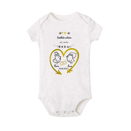 Personalisierter Baby-Body „I Also Attended The Wedding“, individueller Name, Baby-Overall, Hochzeit, Kleinkind, Kleinkind, Junge, Mädchen, Strampler, Outfits.